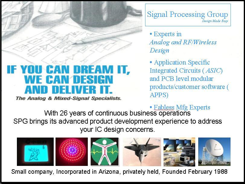 SIgnal Processing Group Inc. backgrounder